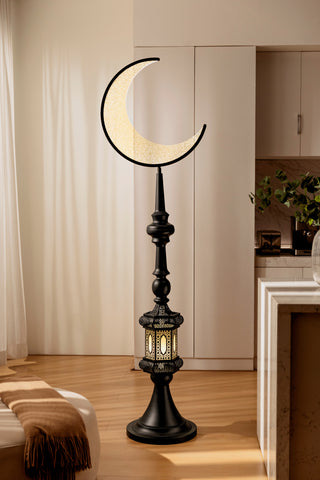 Hilal Midnight Crescent Sentinel Floor Lamp