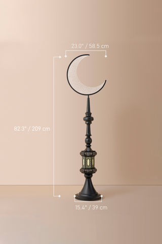 Hilal Midnight Crescent Sentinel Floor Lamp