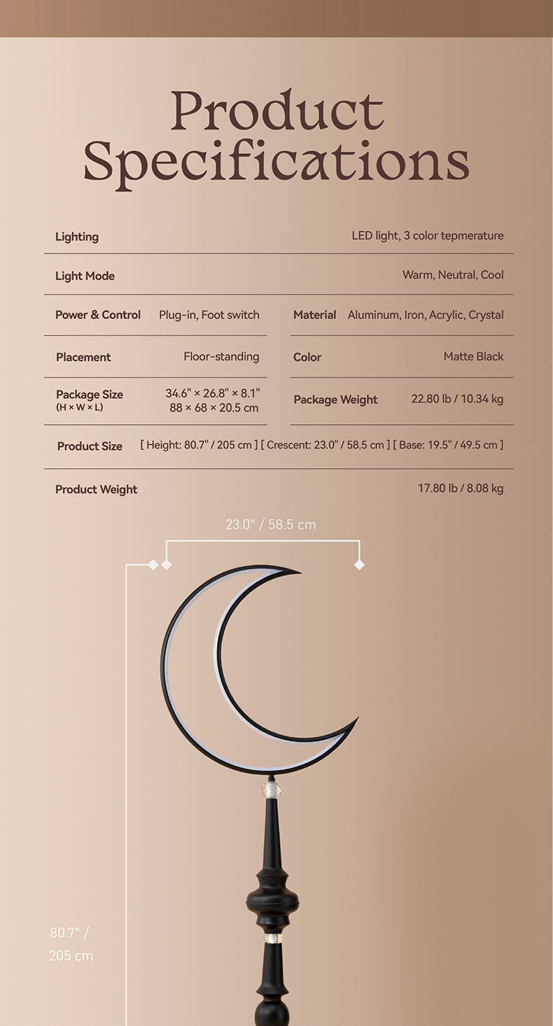 Hilal Noir Floor Lamp