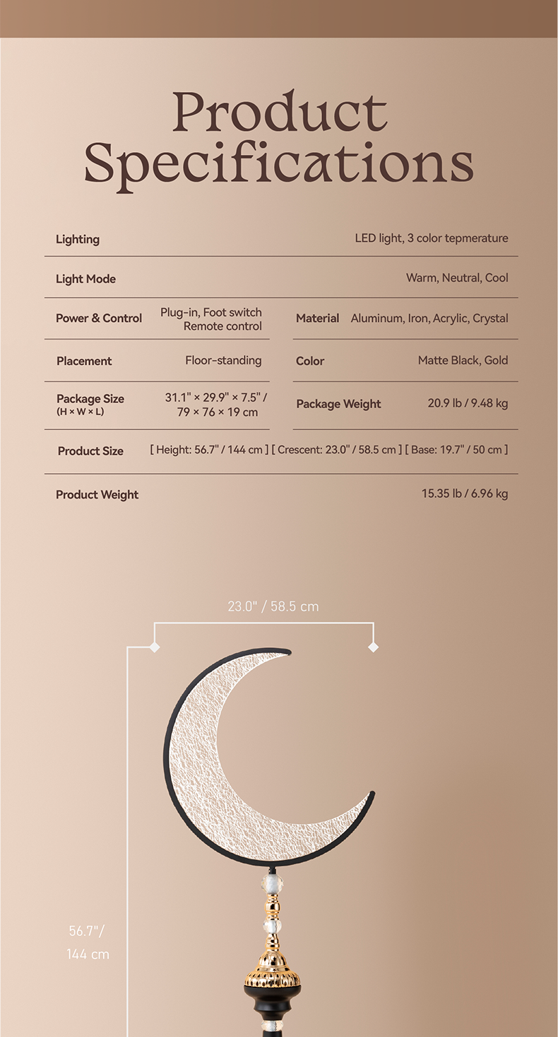 Hilal Éclipse Floor Lamp