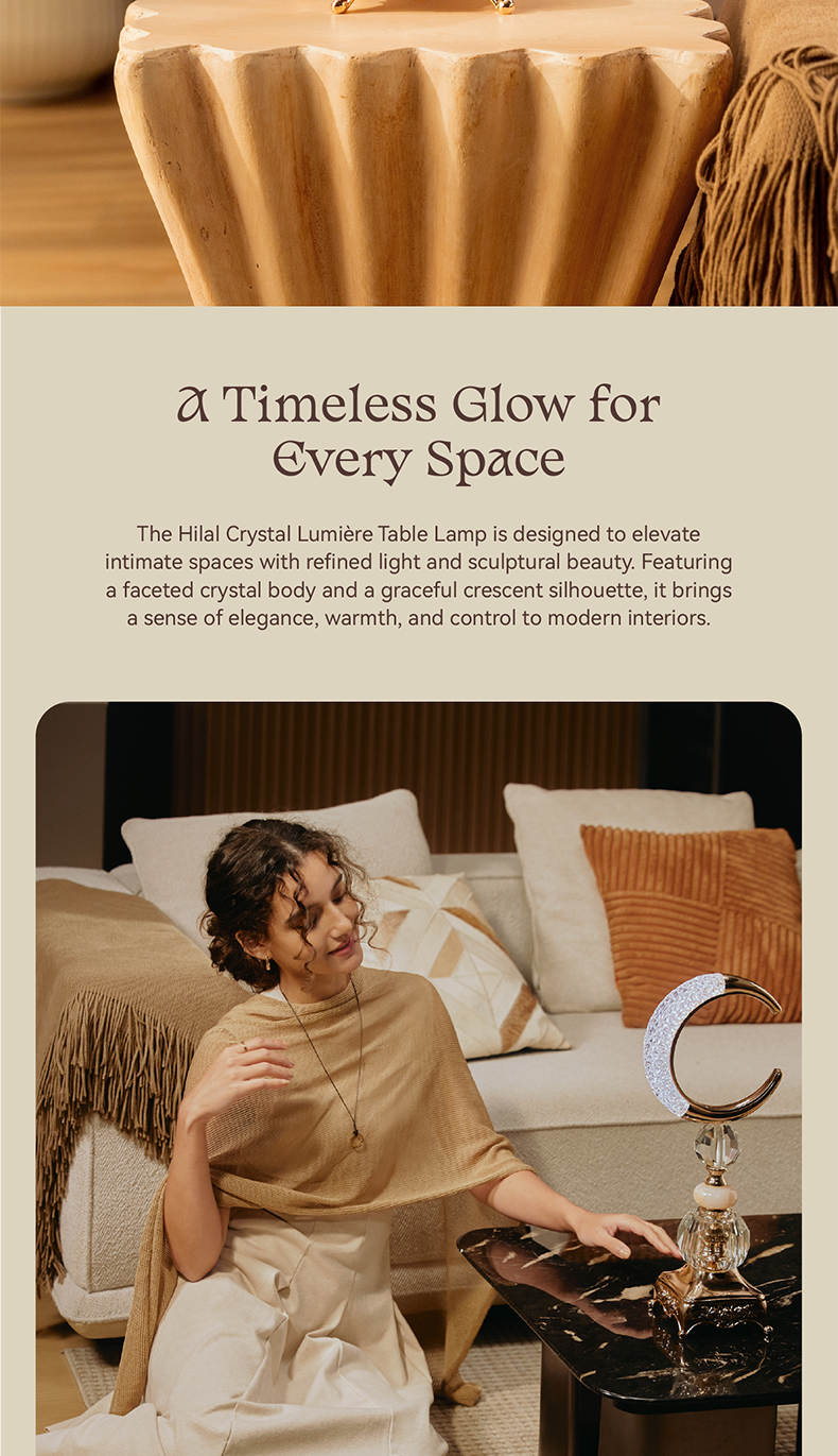 Hilal Crystal Lumière Table Lamp