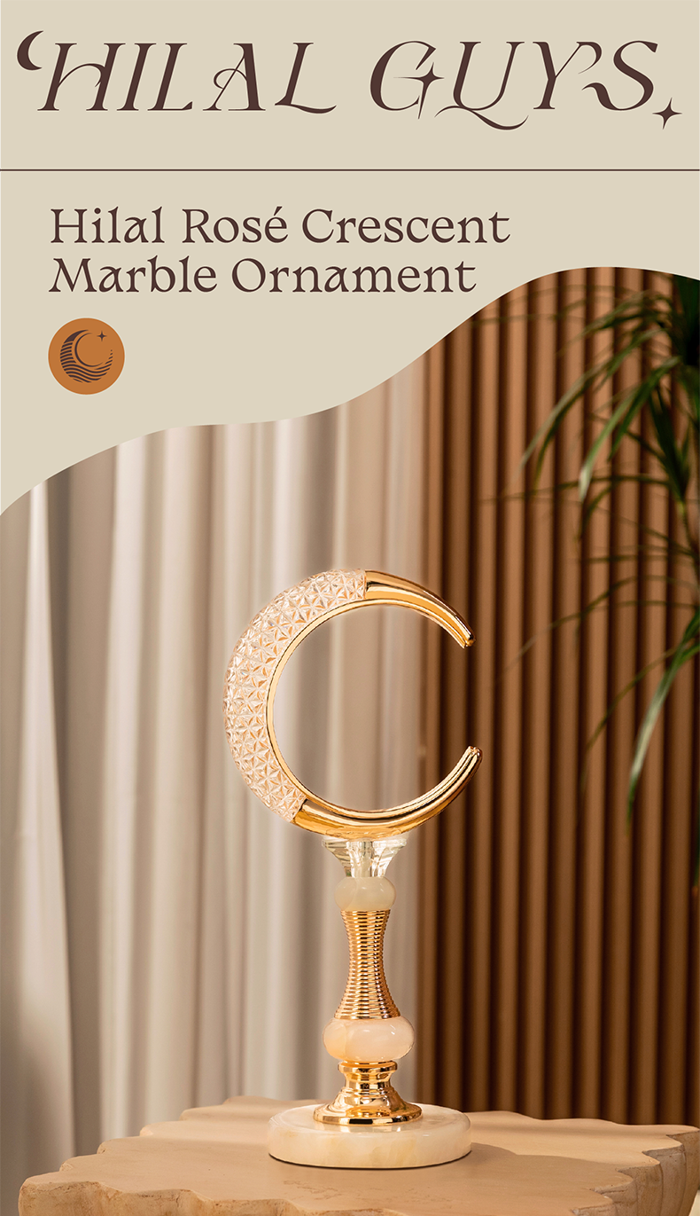Rosé Crescent Marble Ornament