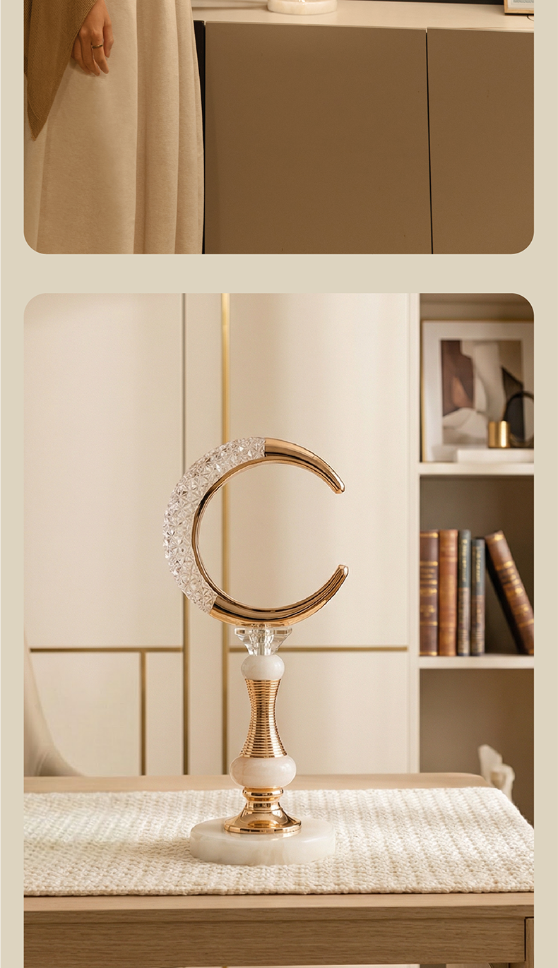 Rosé Crescent Marble Ornament