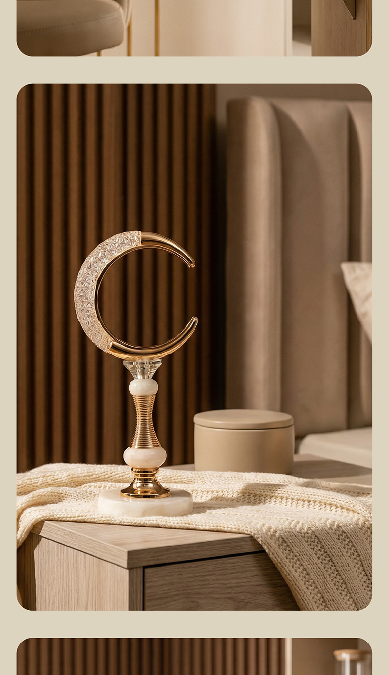 Rosé Crescent Marble Ornament