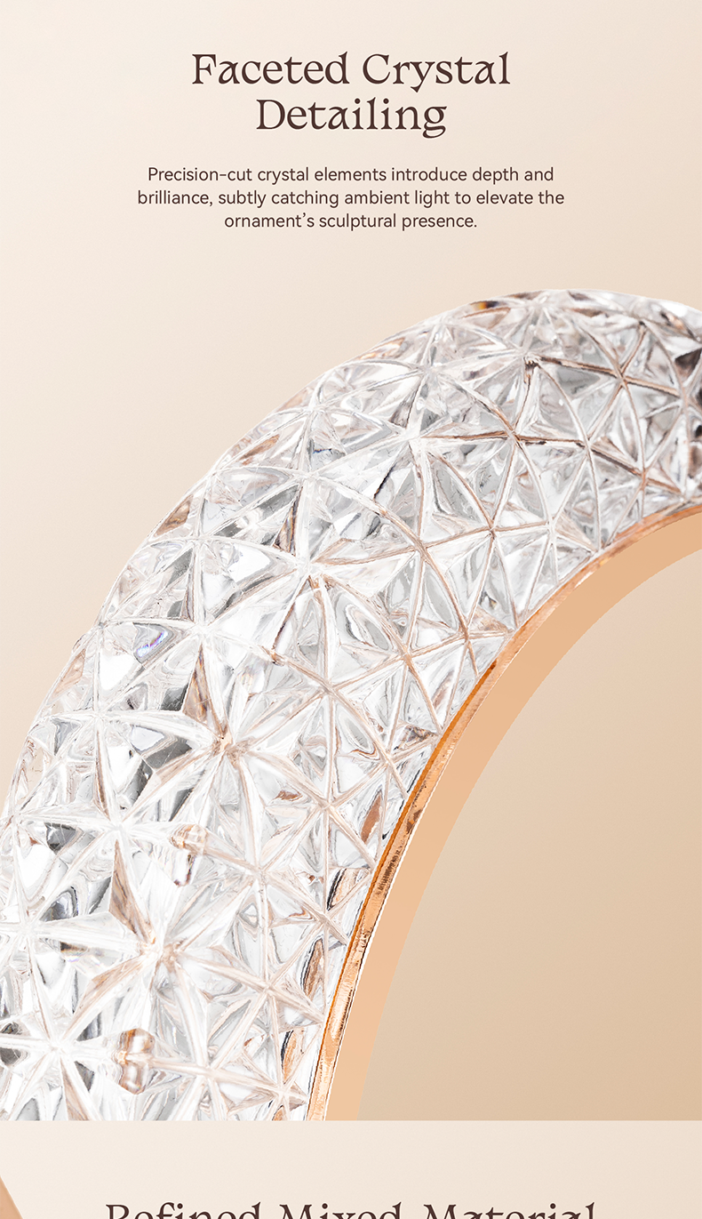 Rosé Crescent Marble Ornament