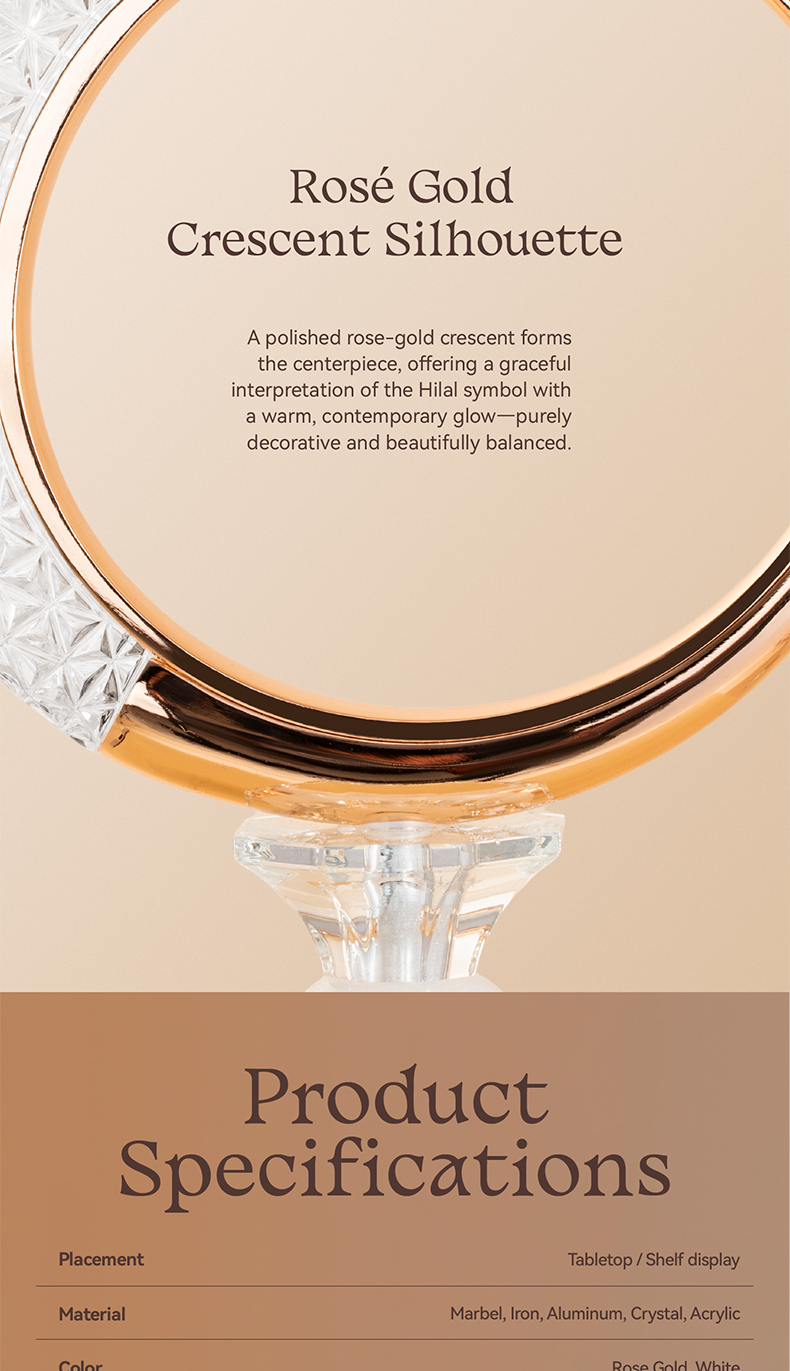 Rosé Crescent Marble Ornament