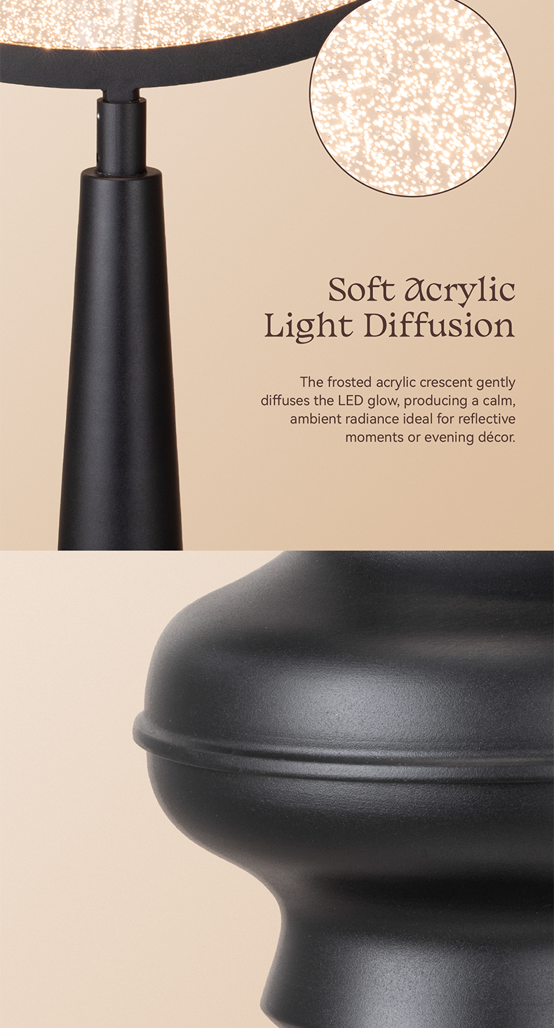 Hilal Midnight Crescent Sentinel Floor Lamp