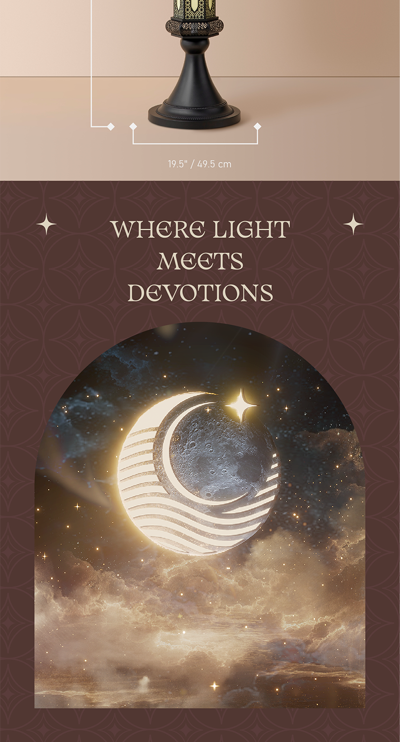 Hilal Midnight Crescent Sentinel Floor Lamp