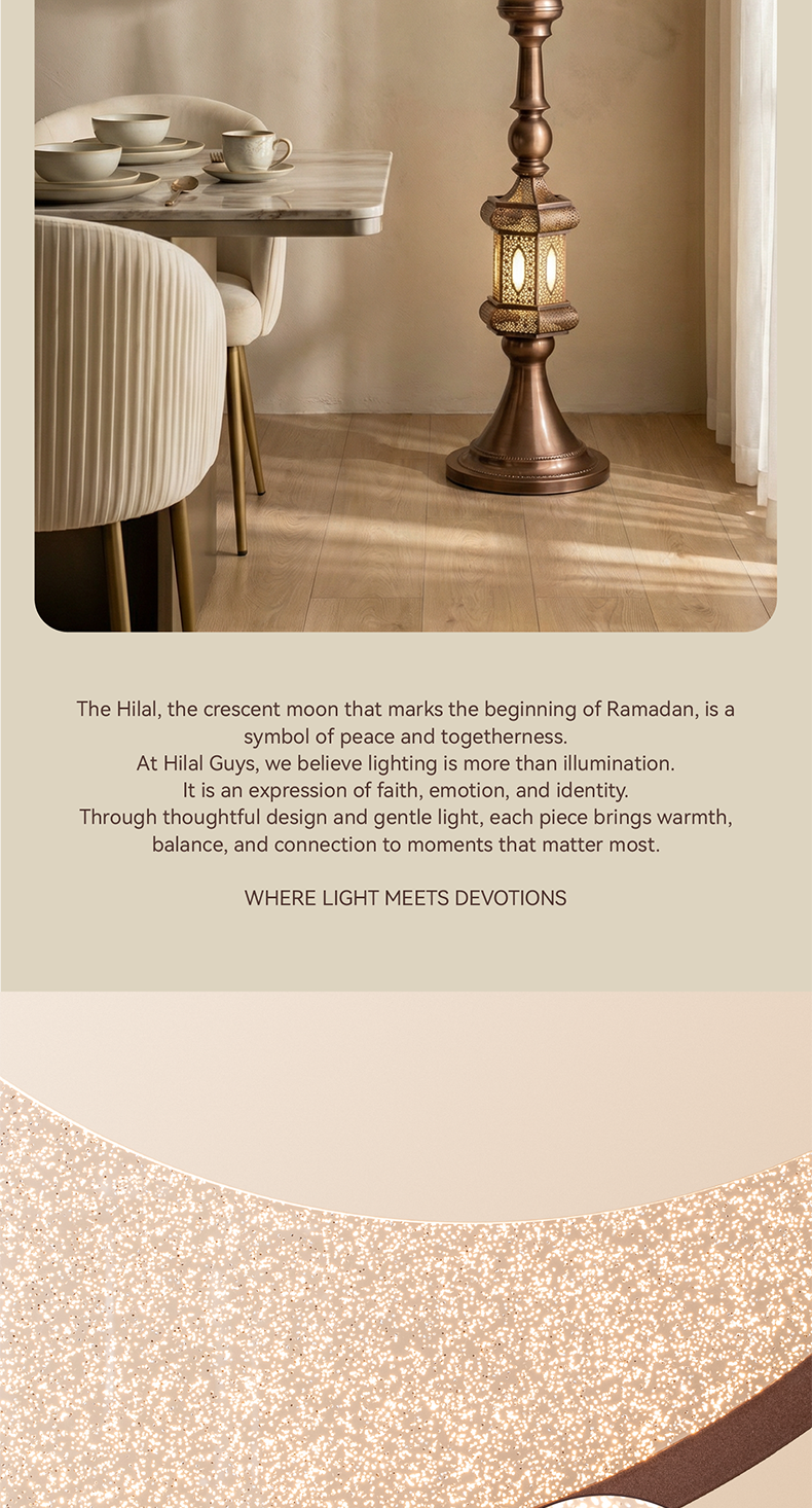 Hilal Auric Crescent Sentinel Floor Lamp