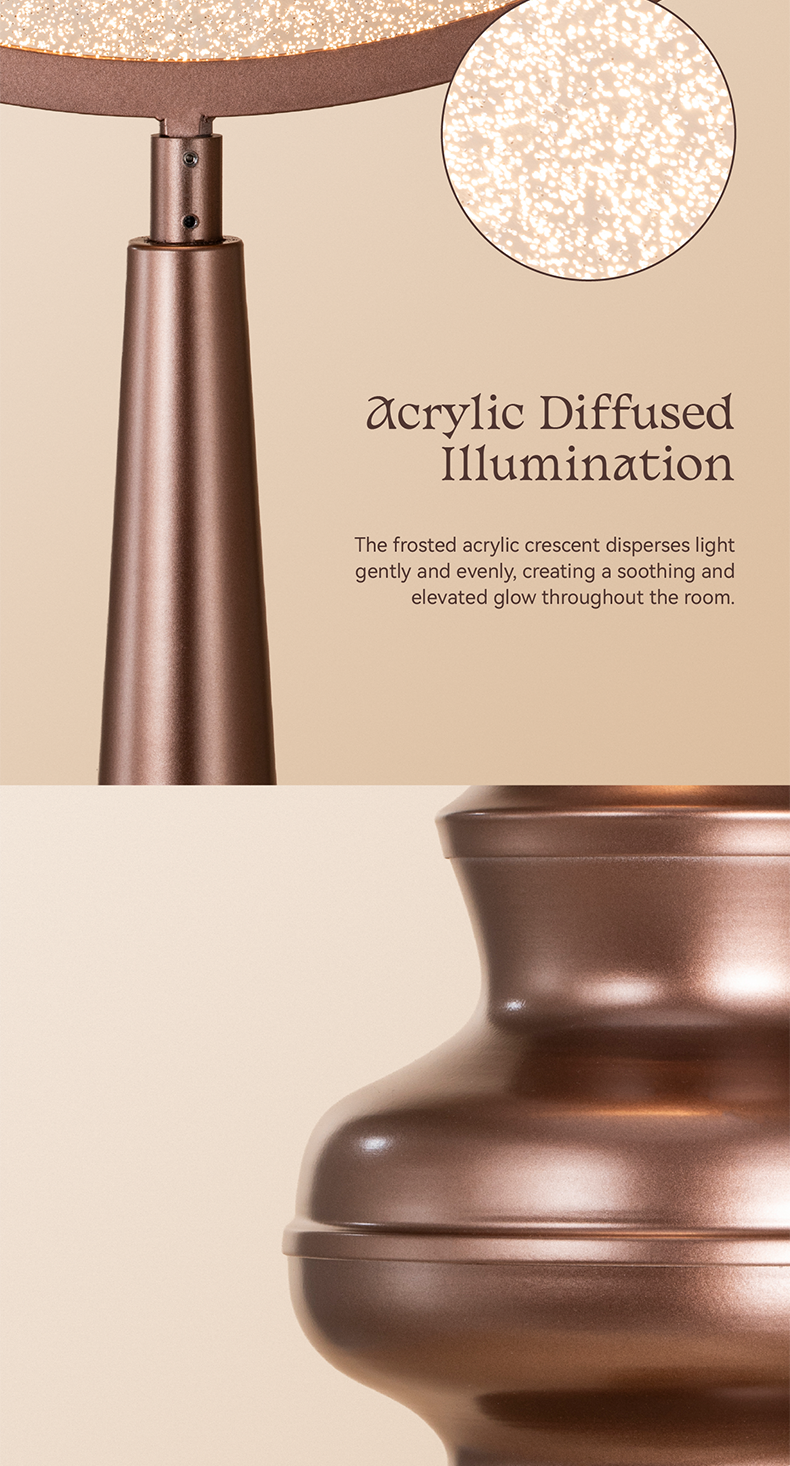 Hilal Auric Crescent Sentinel Floor Lamp