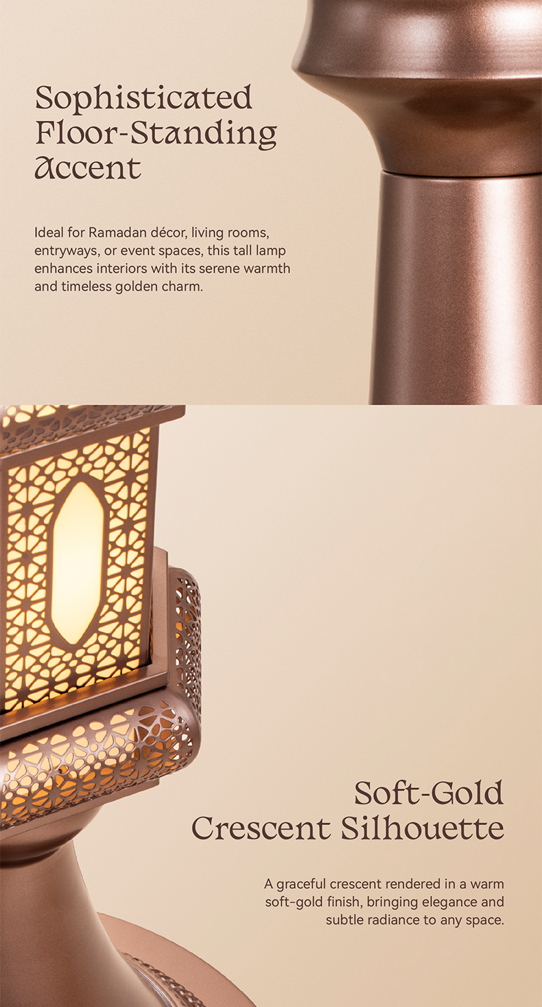 Hilal Auric Crescent Sentinel Floor Lamp