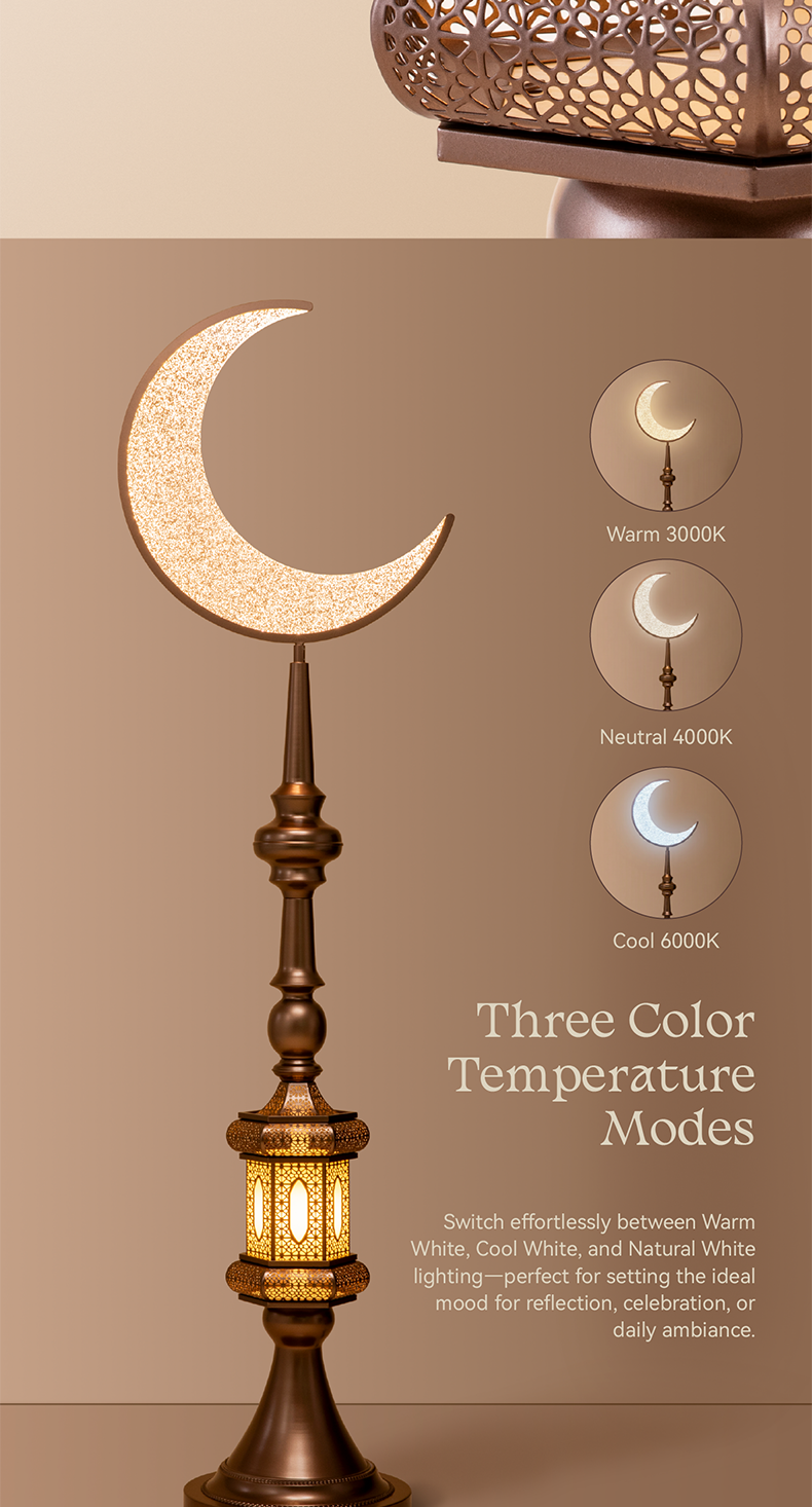 Hilal Auric Crescent Sentinel Floor Lamp
