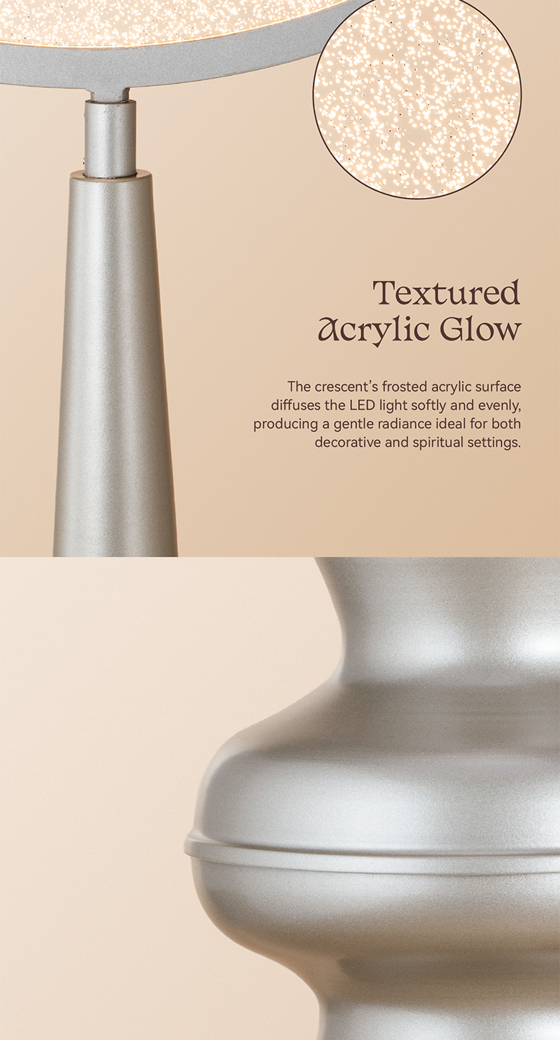 Hilal Lunar Pearl Crescent Sentinel Floor Lamp