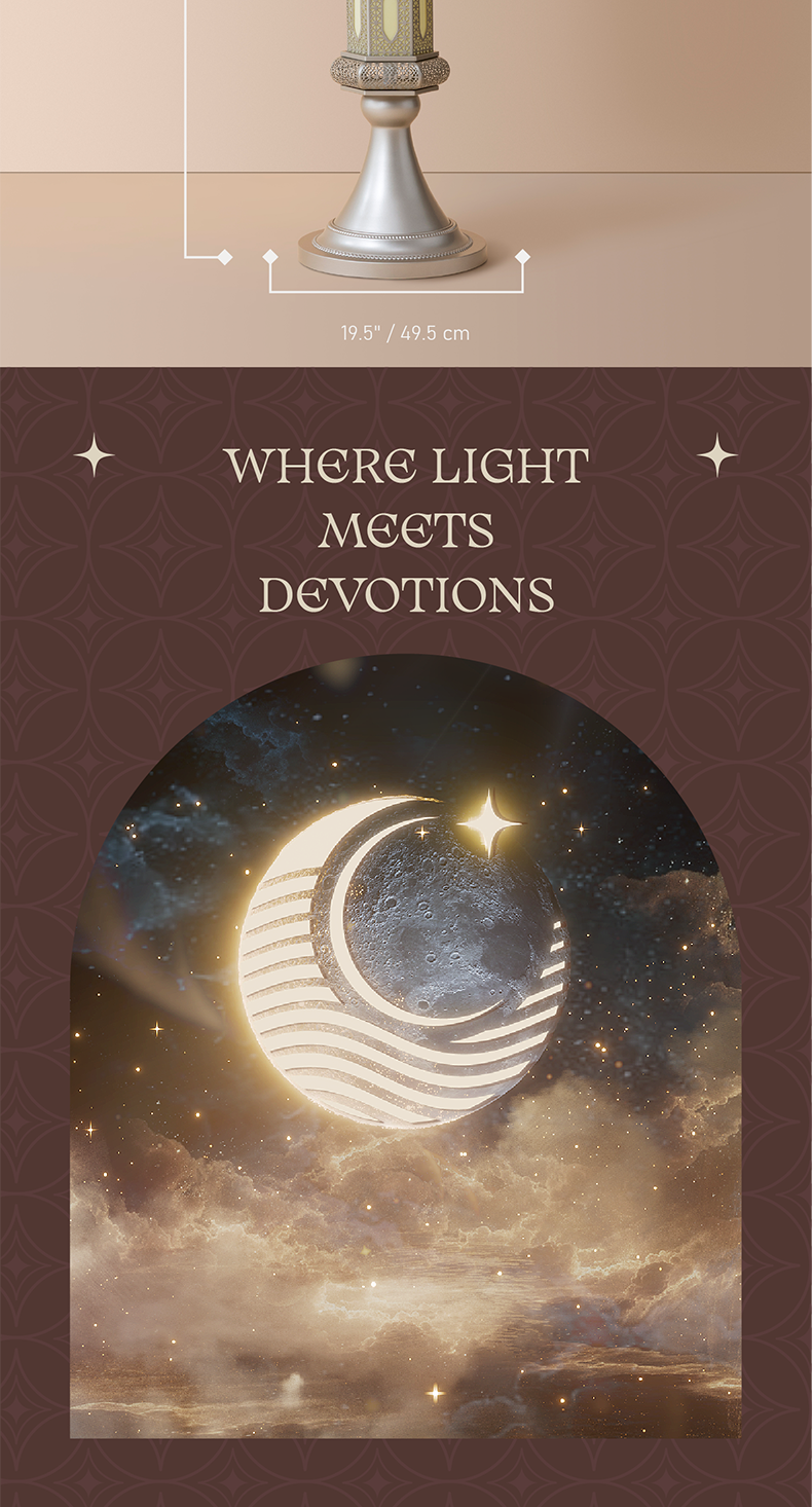 Hilal Lunar Pearl Crescent Sentinel Floor Lamp