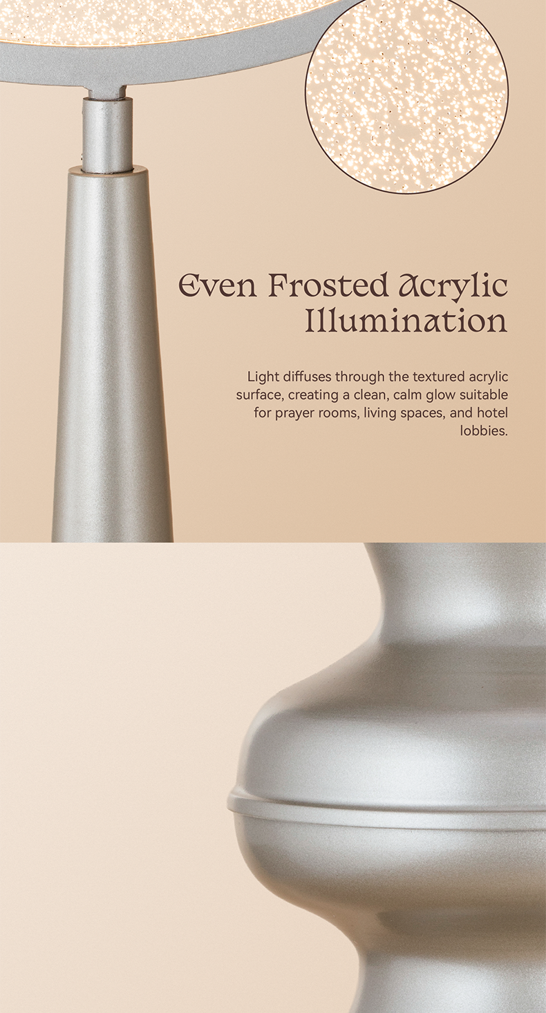 Hilal Pearl Crescent Tower Floor Lamp