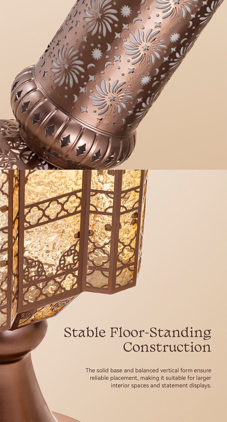 Hilal Amber Crescent Heritage Floor Lamp