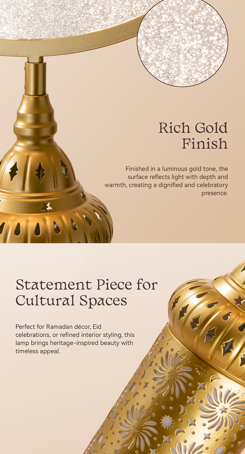 Hilal Auric Crescent Heritage Floor Lamp