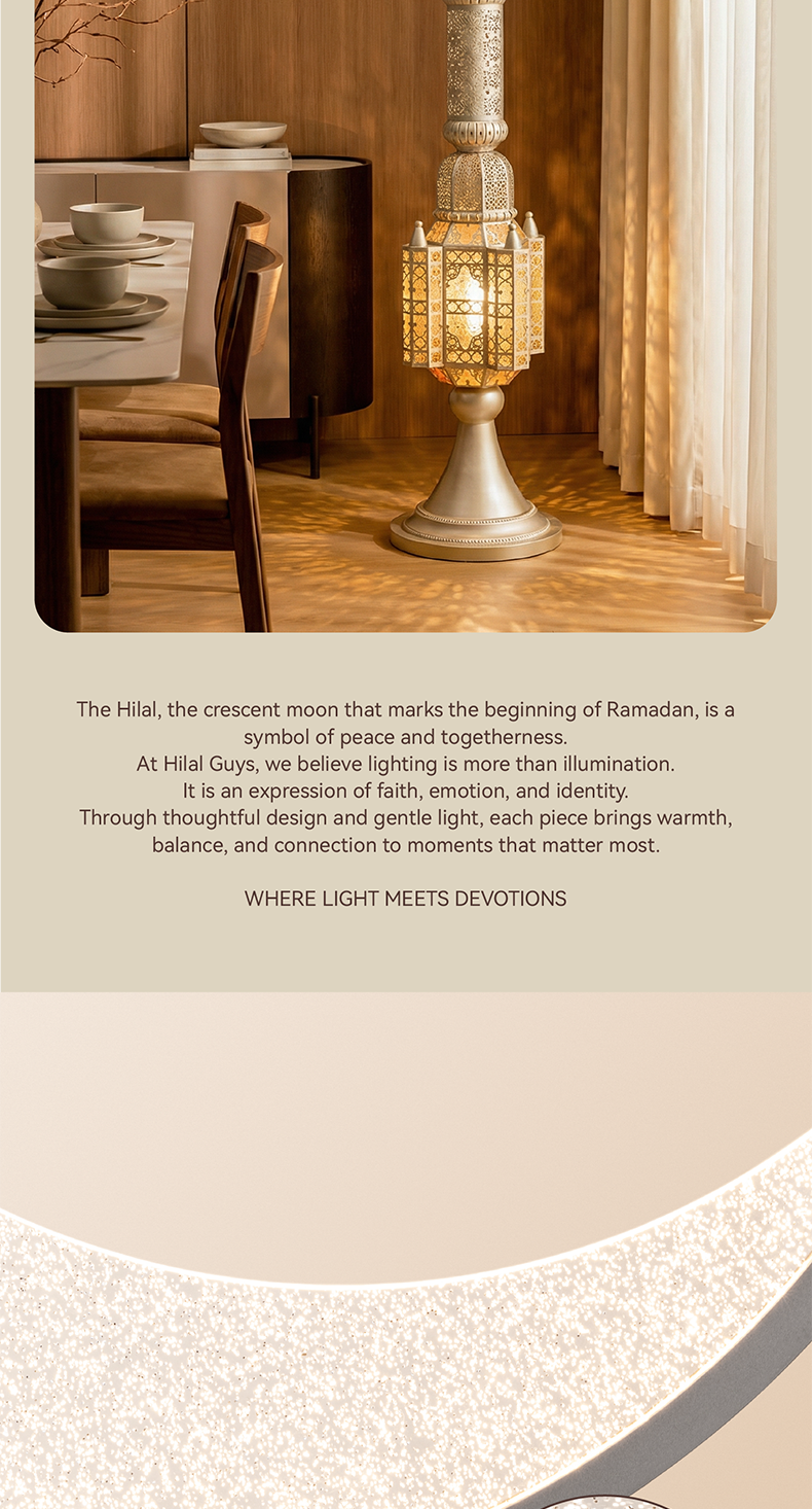 Hilal Pearl Crescent Heritage Floor Lamp