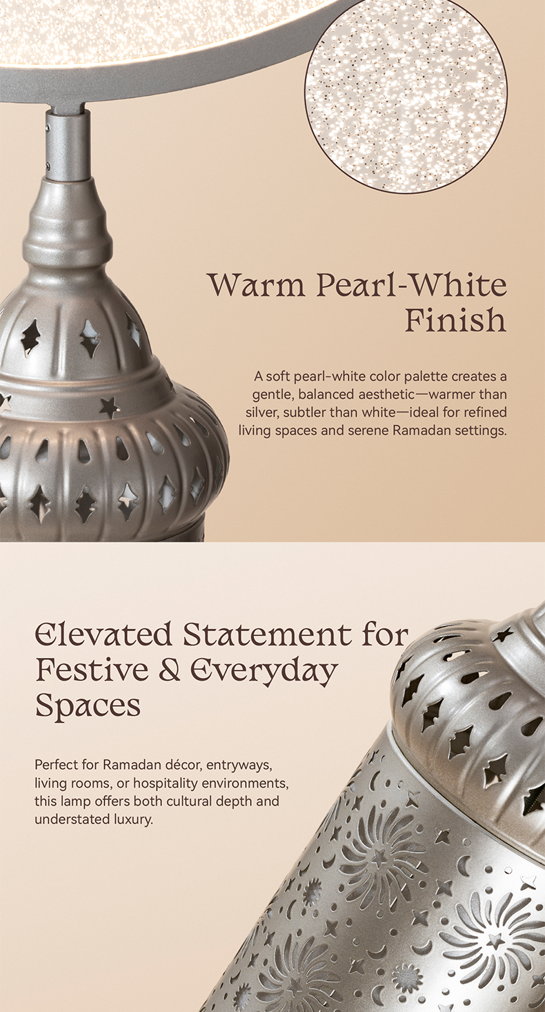 Hilal Pearl Crescent Heritage Floor Lamp