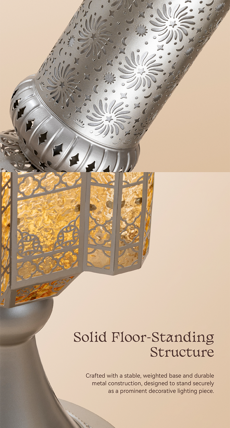 Hilal Pearl Crescent Heritage Floor Lamp