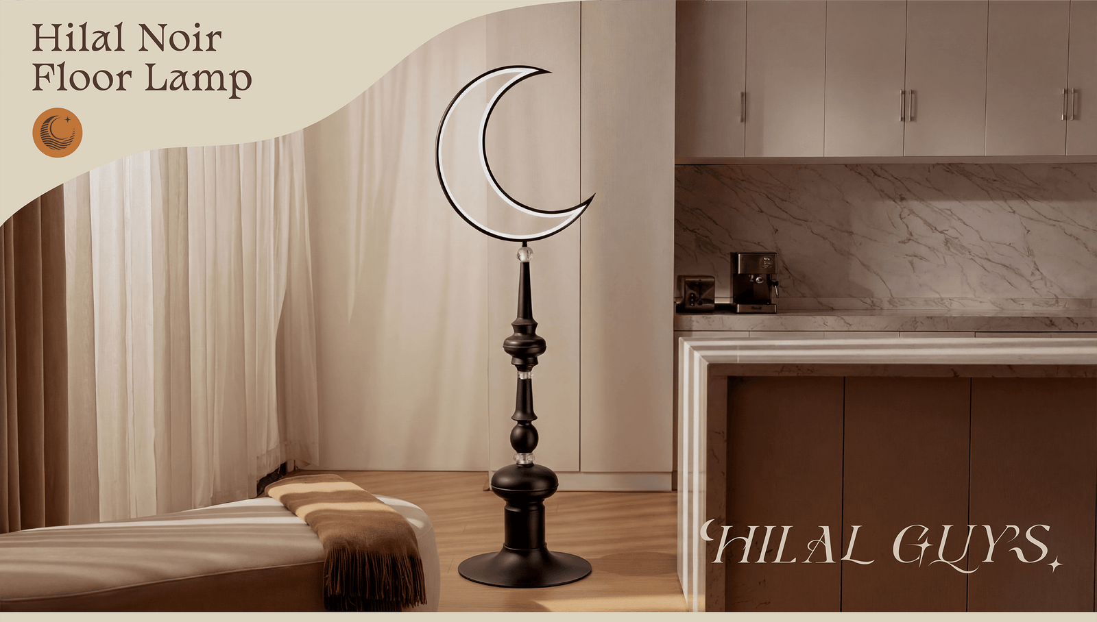 Hilal Noir Floor Lamp
