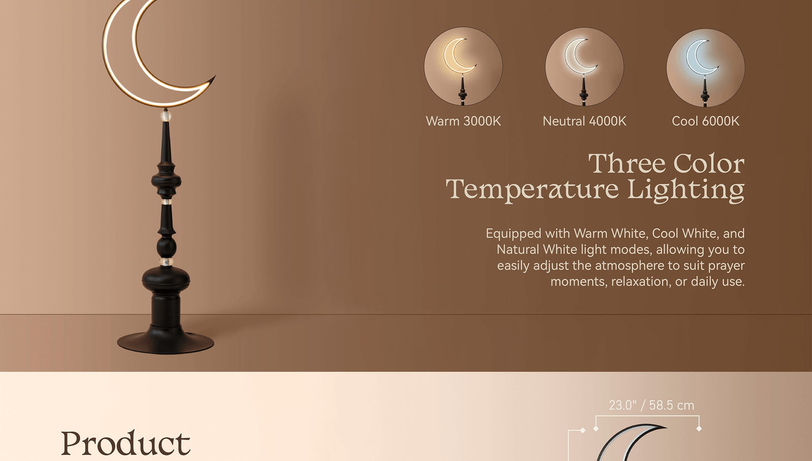 Hilal Noir Floor Lamp