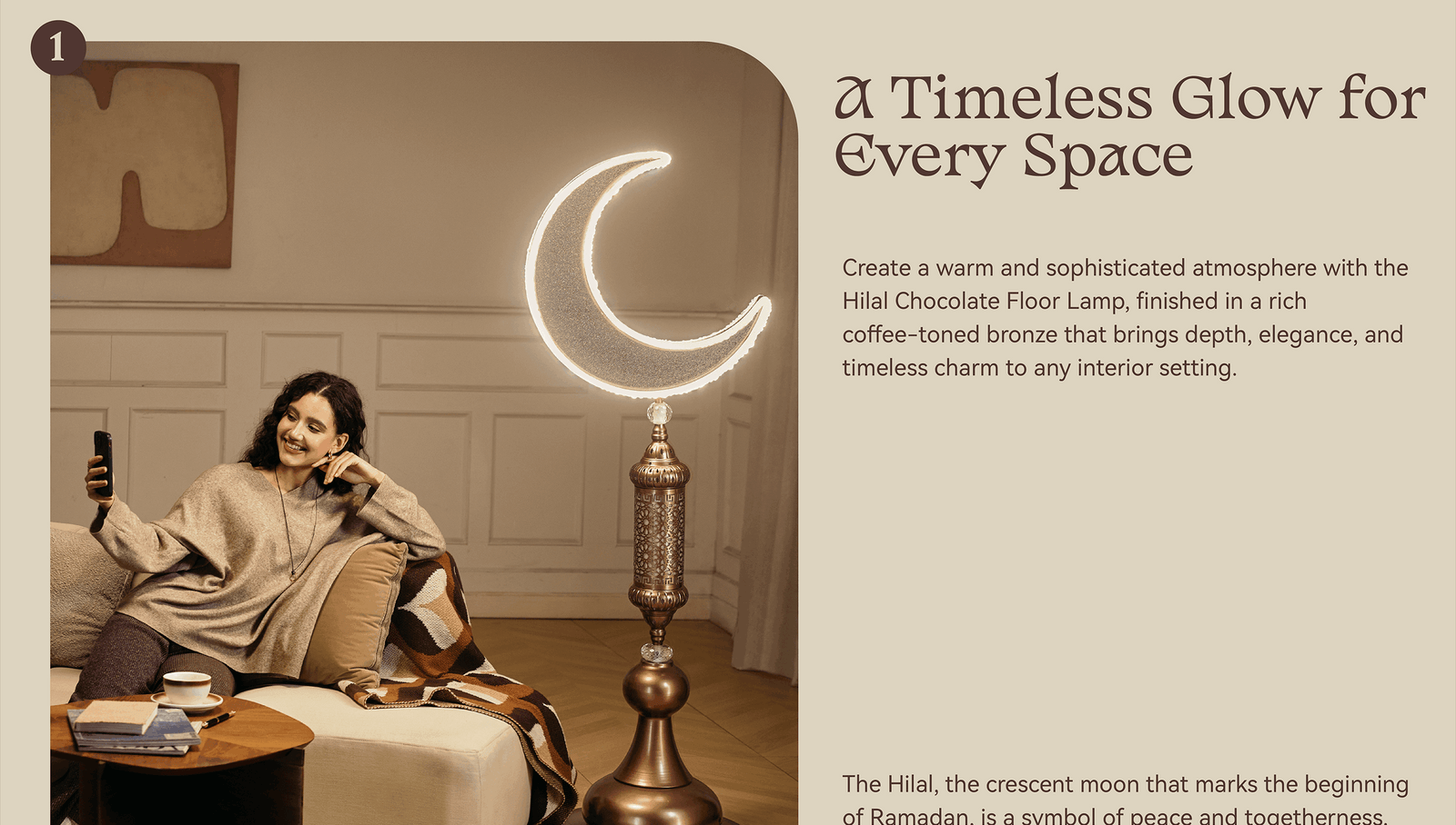 Hilal Chocolate Floor Lamp