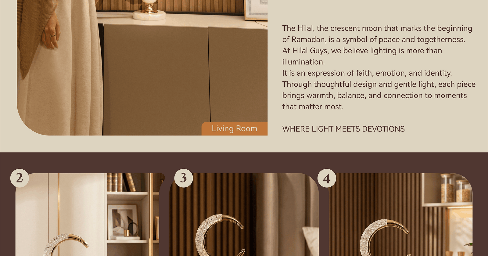 Rosé Crescent Marble Ornament