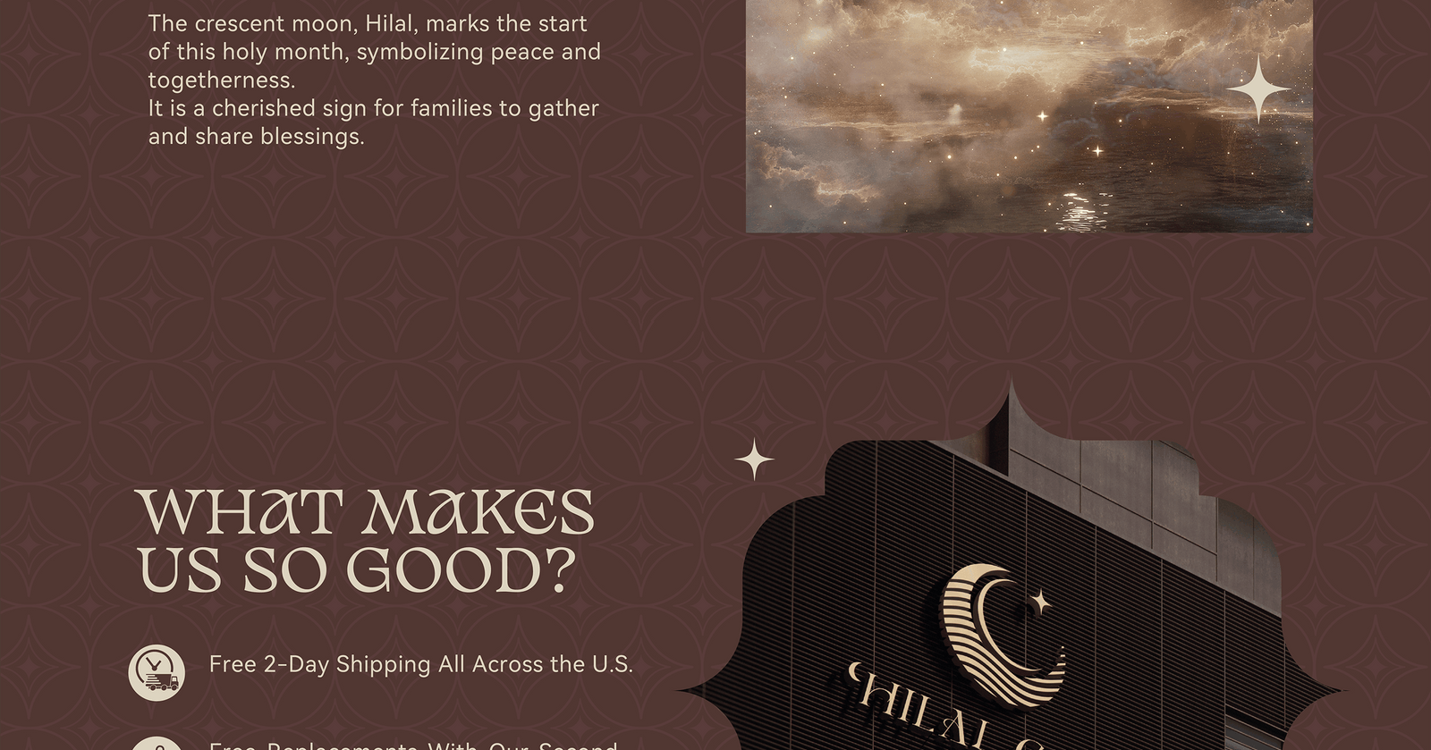 Rosé Crescent Marble Ornament