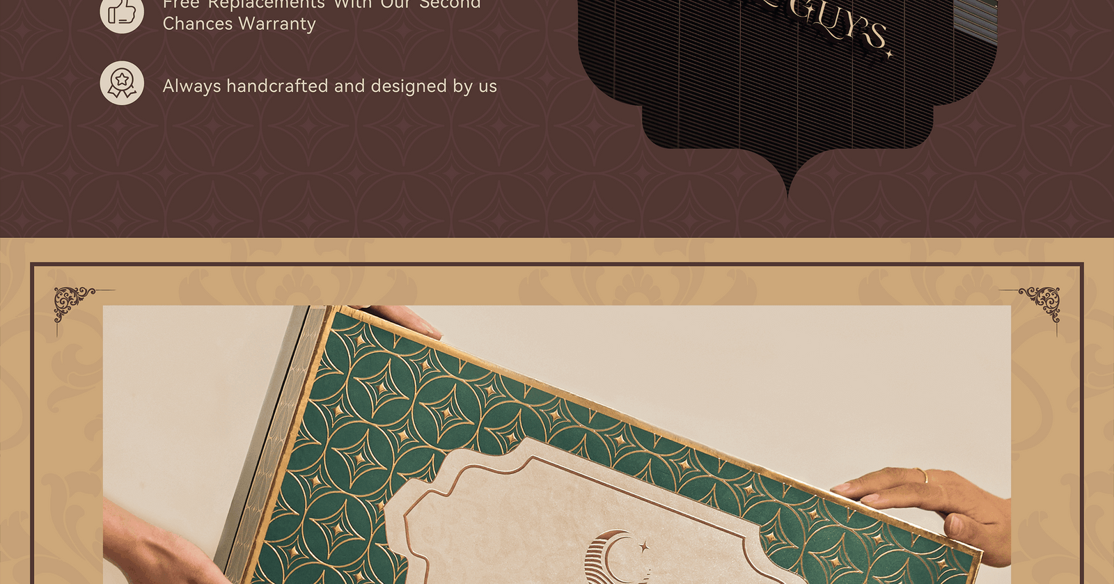 Rosé Crescent Marble Ornament