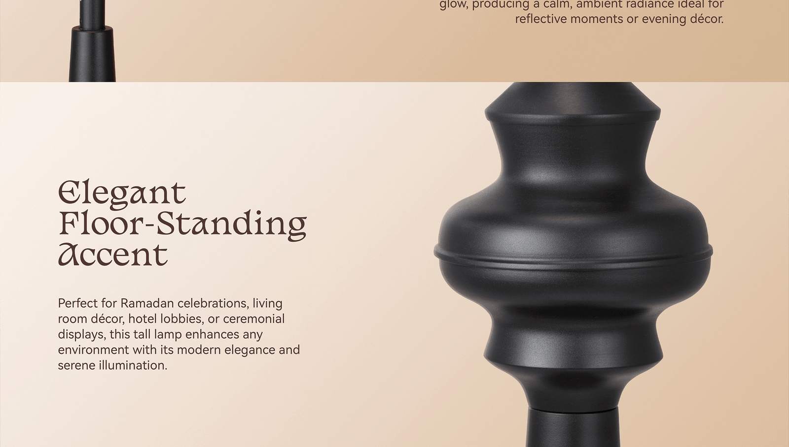 Hilal Midnight Crescent Sentinel Floor Lamp