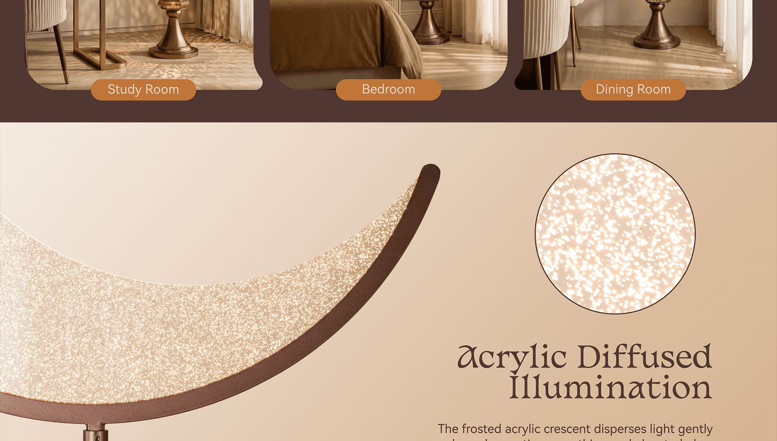 Hilal Auric Crescent Sentinel Floor Lamp