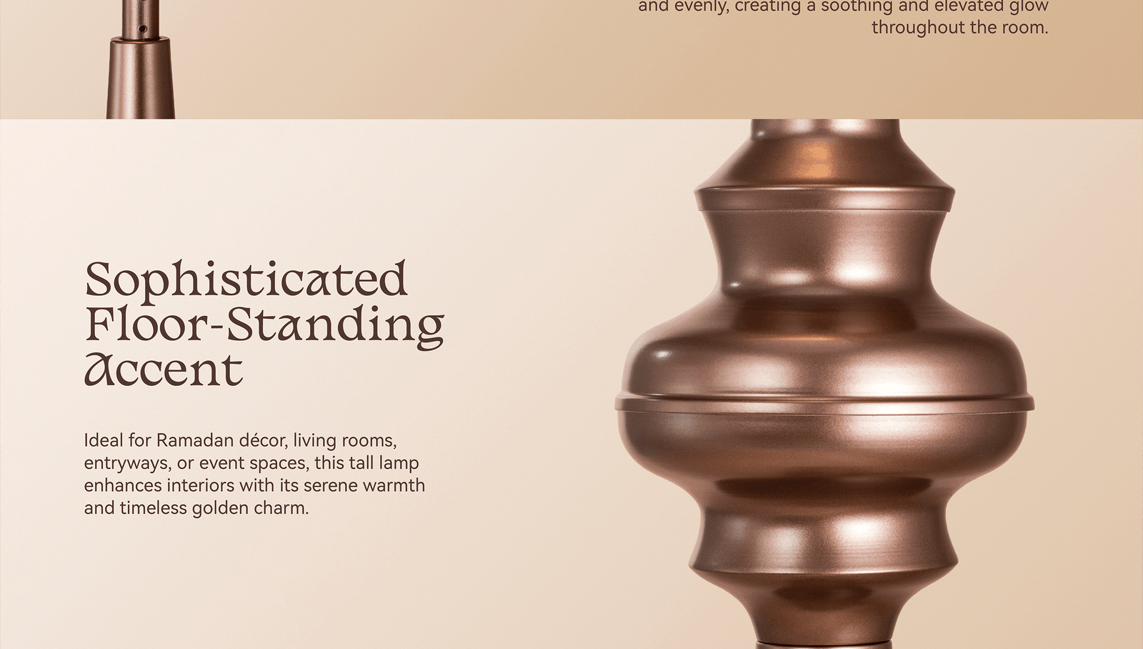 Hilal Auric Crescent Sentinel Floor Lamp