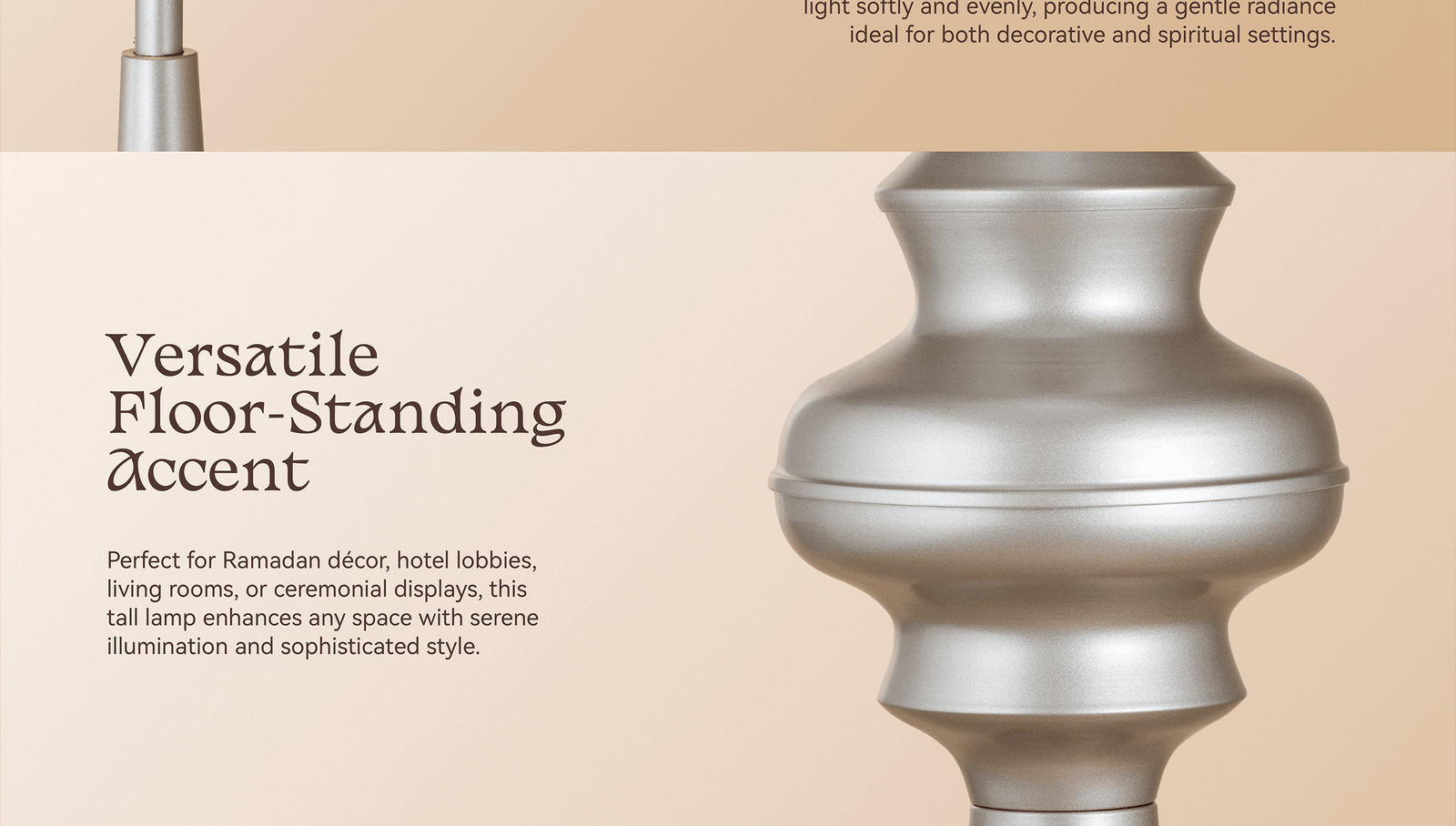 Hilal Lunar Pearl Crescent Sentinel Floor Lamp