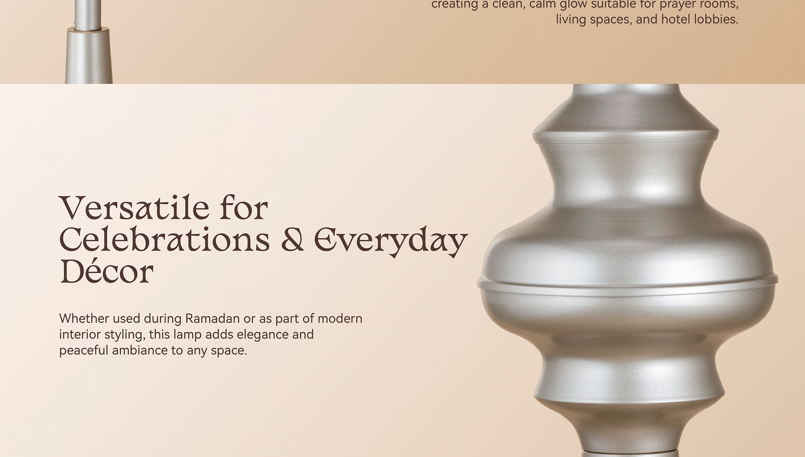 Hilal Pearl Crescent Tower Floor Lamp