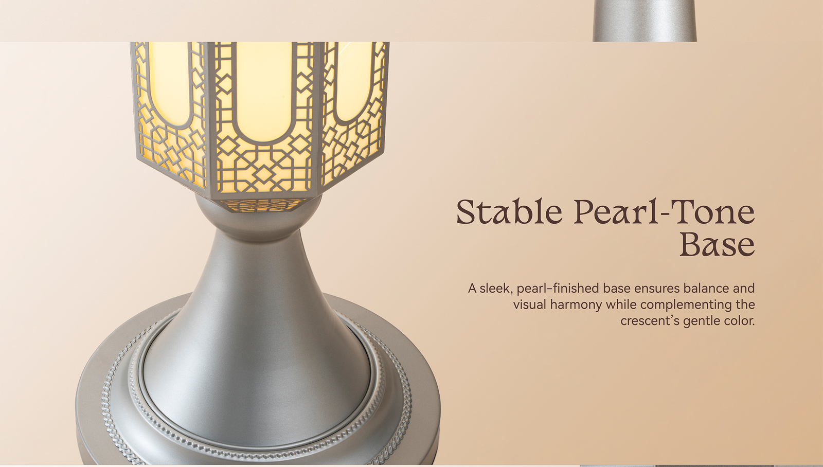 Hilal Pearl Crescent Tower Floor Lamp
