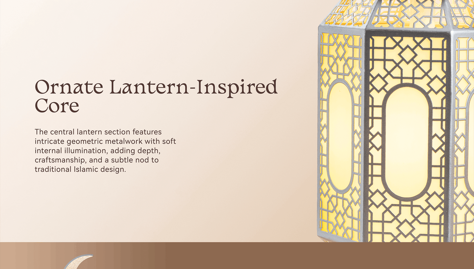 Hilal Silver Crescent Tower Floor Lamp