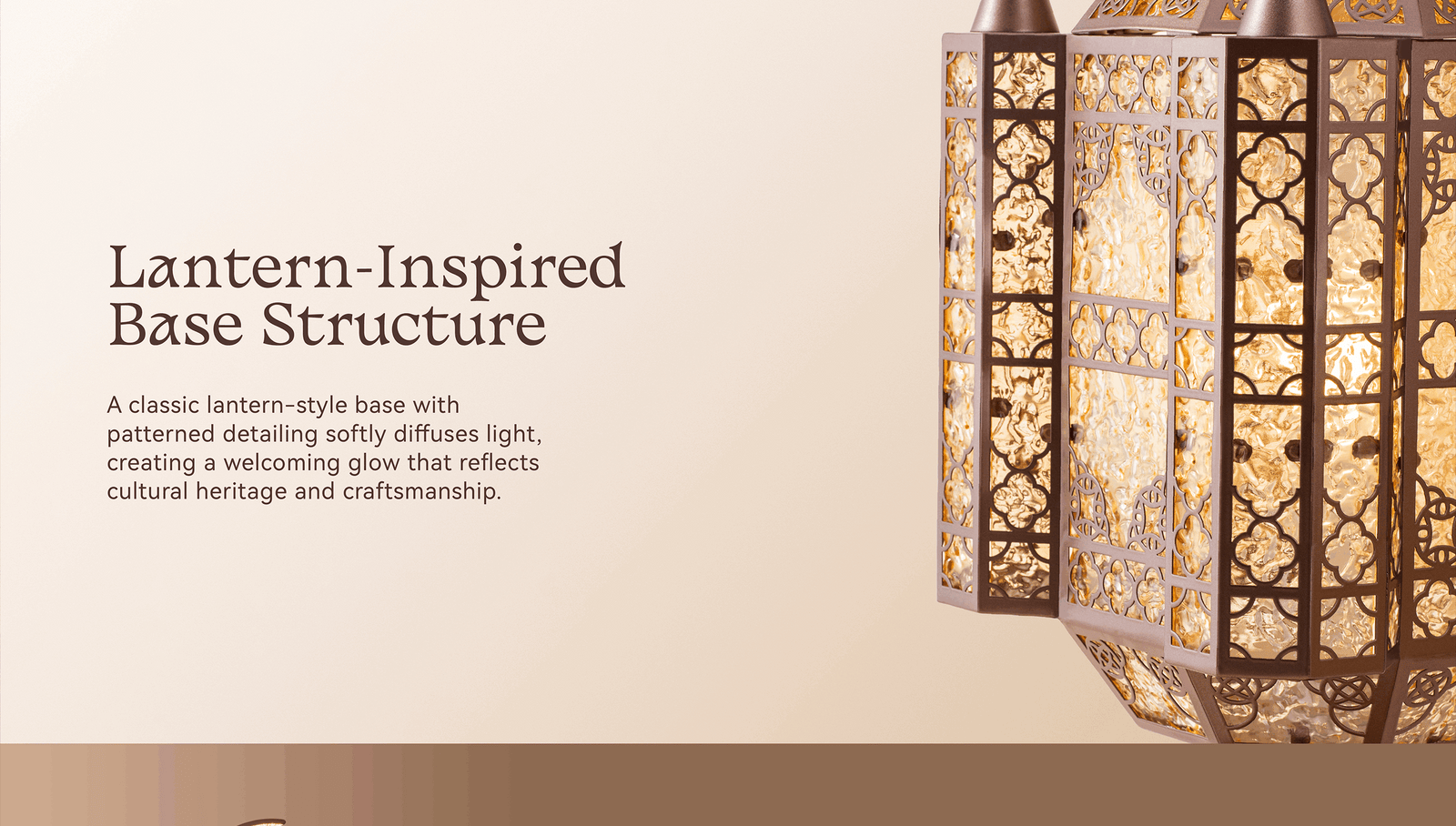 Hilal Amber Crescent Heritage Floor Lamp