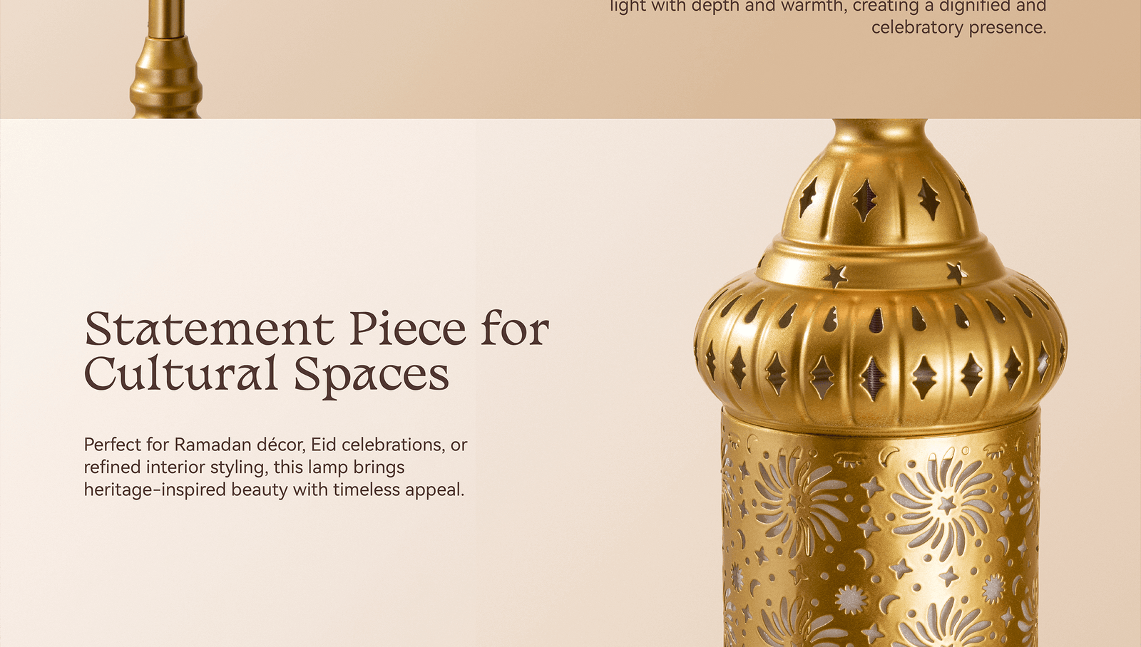 Hilal Auric Crescent Heritage Floor Lamp