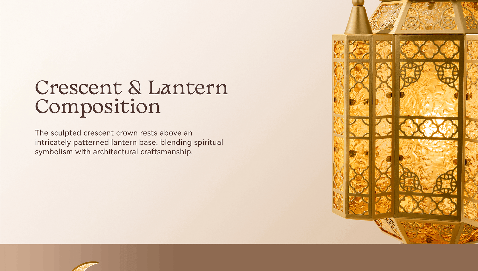 Hilal Auric Crescent Heritage Floor Lamp