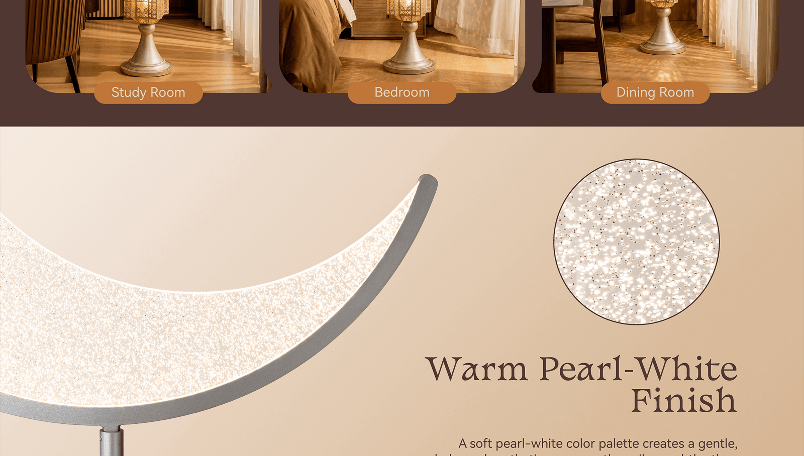 Hilal Pearl Crescent Heritage Floor Lamp